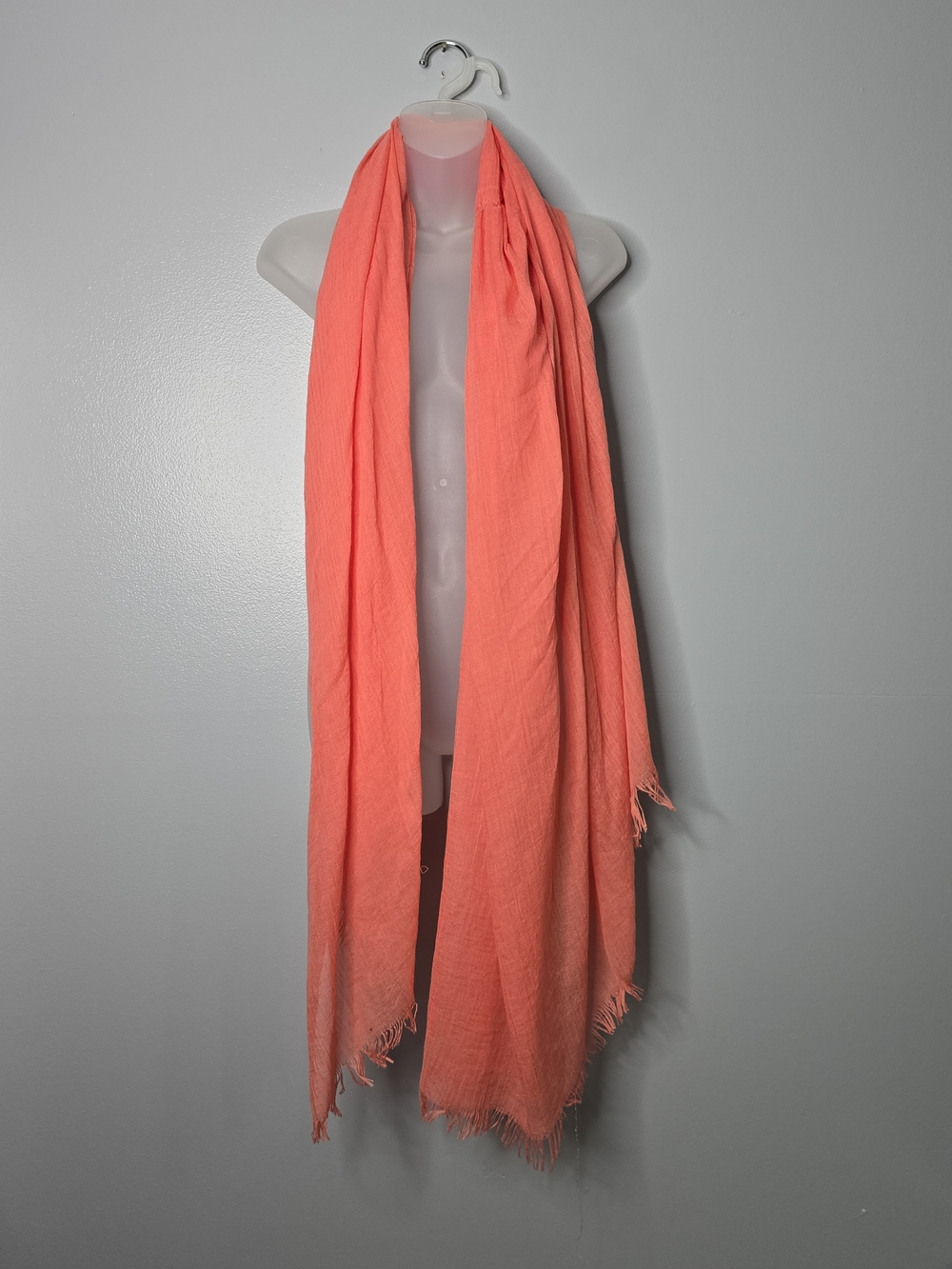 Lightweight Coral Oblong Scarf